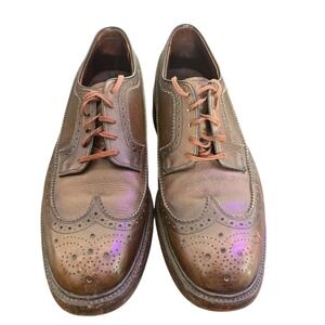 Hanover LB Sheppard Wingtip‎ Brown Leather Oxford Dress Shoes Mens Size 9 C/A